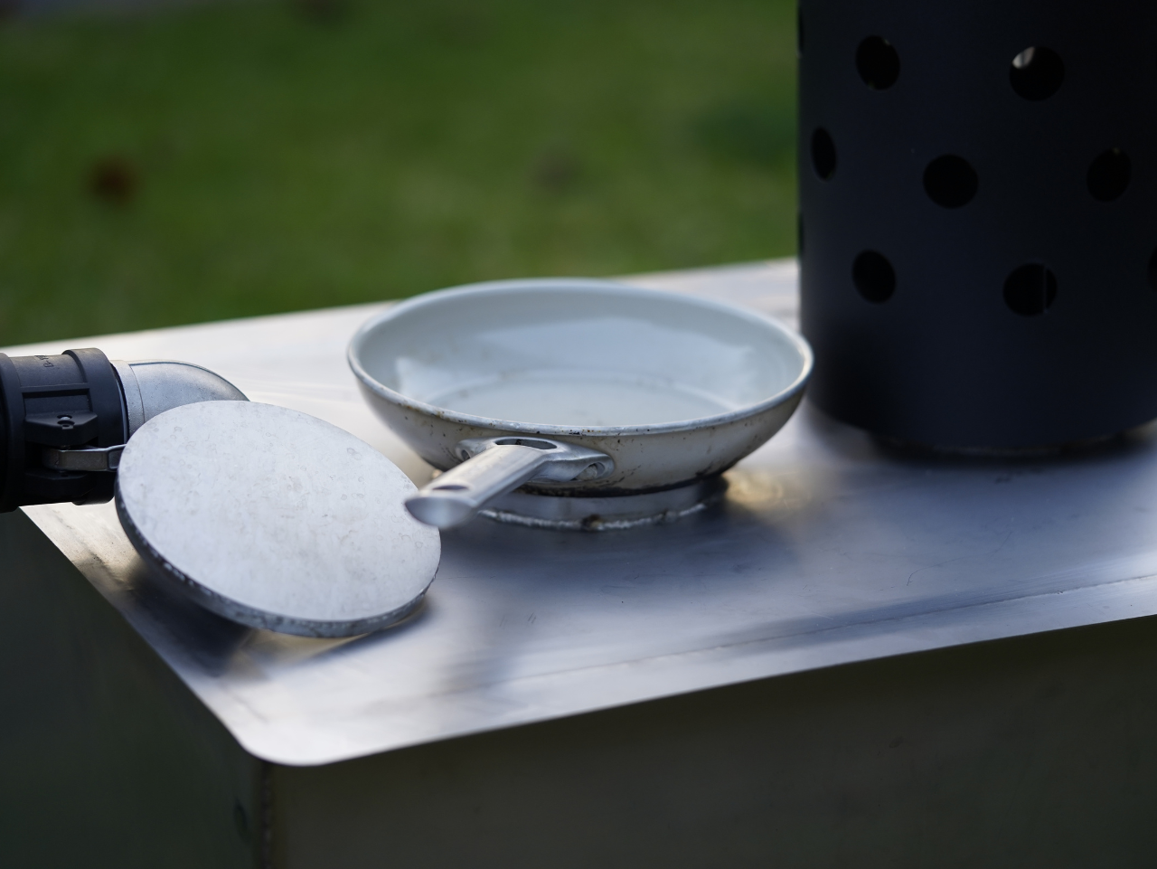 Wood-Fired Water Heater with Cooktop
