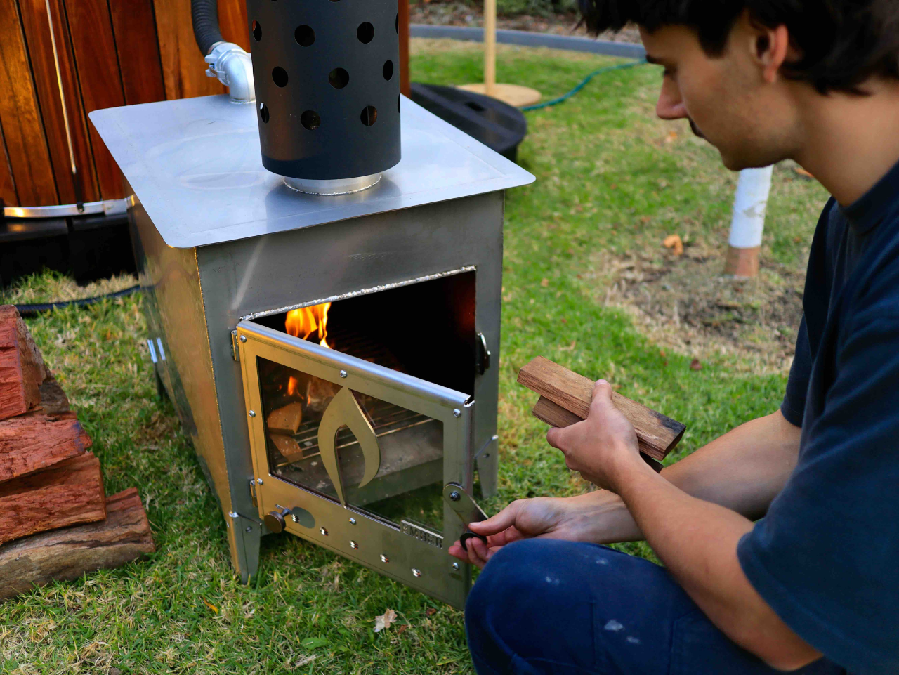 Wood-Fired Water Heater, Hot Tub