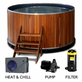 "The Dip 1.2m" Electric Hot/Cold Tub - 2.1m dia x 1.2m H (with Gold Filter Package)
