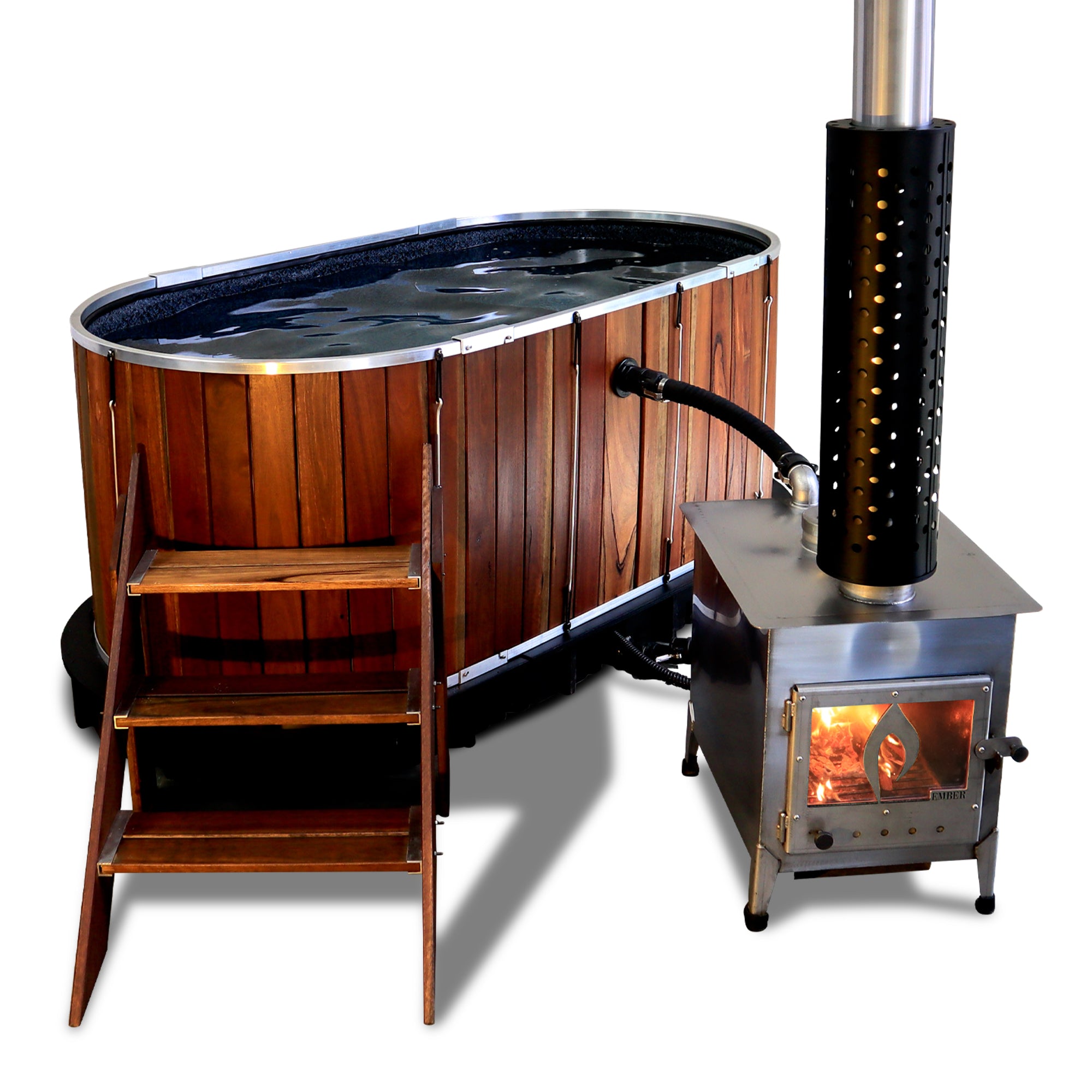 Wood-Fired Hot Tub - Medium (2.0m Oval)
