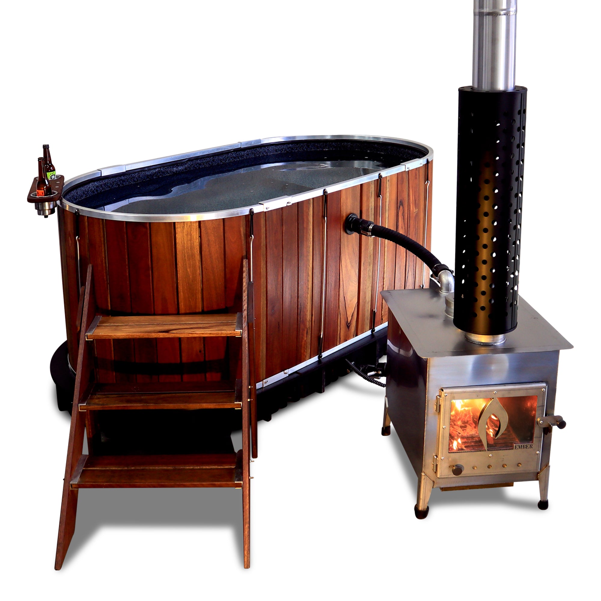Wood-fired Hot Tub - Medium Oval – Ember Hot Tubs