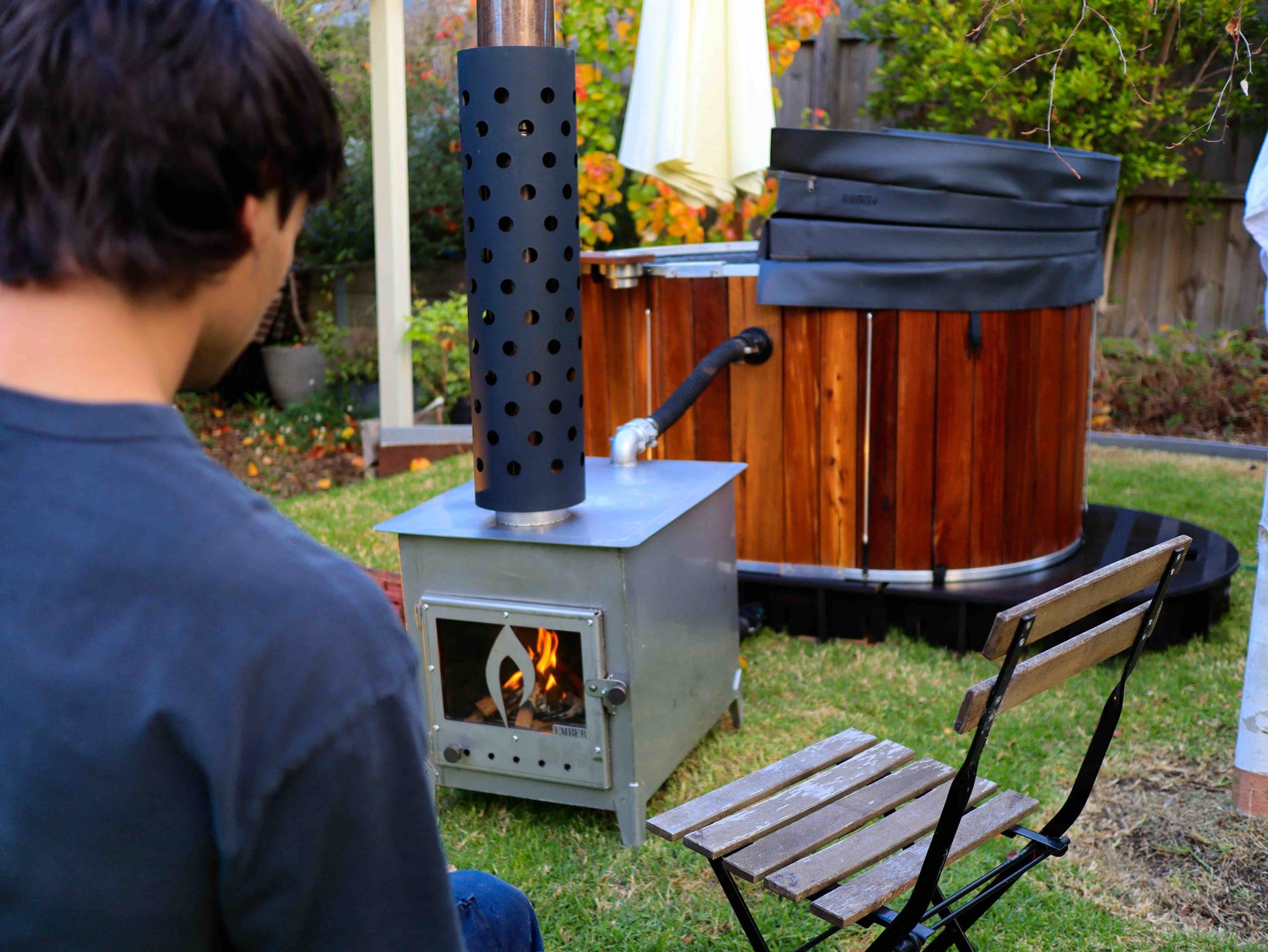 WoodFired Water Heater Ember Hot Tubs